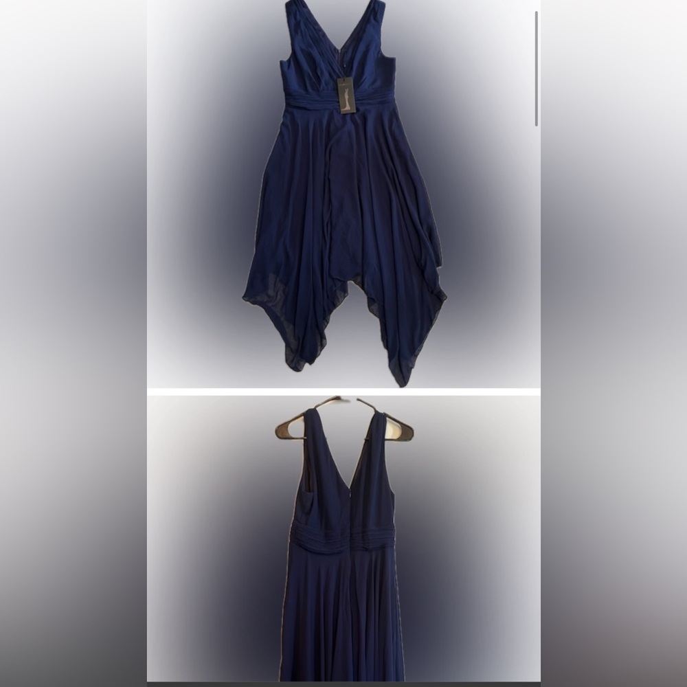 EVER PRETTY Cocktail holiday party dress dark navy blue